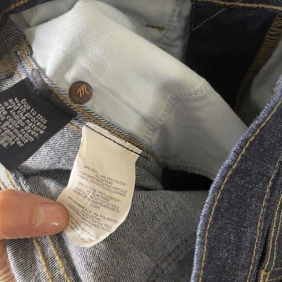 MADEWELL 10" High-Rise Skinny Jeans in Lucille Wash Dark blue denim size 25S - Picture 8 of 8